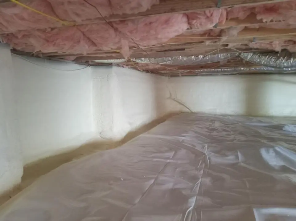 Crawl space encapsulation with closed-cell spray foam for Roof Waterproofing in Elk Plain